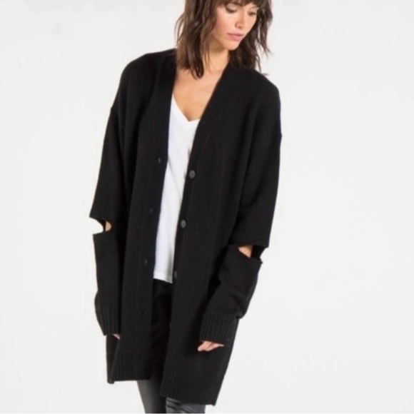 Closeout!▪️N: Philanthropy Bryant Cut Out Oversized Cardigan - Picture 8 of 8